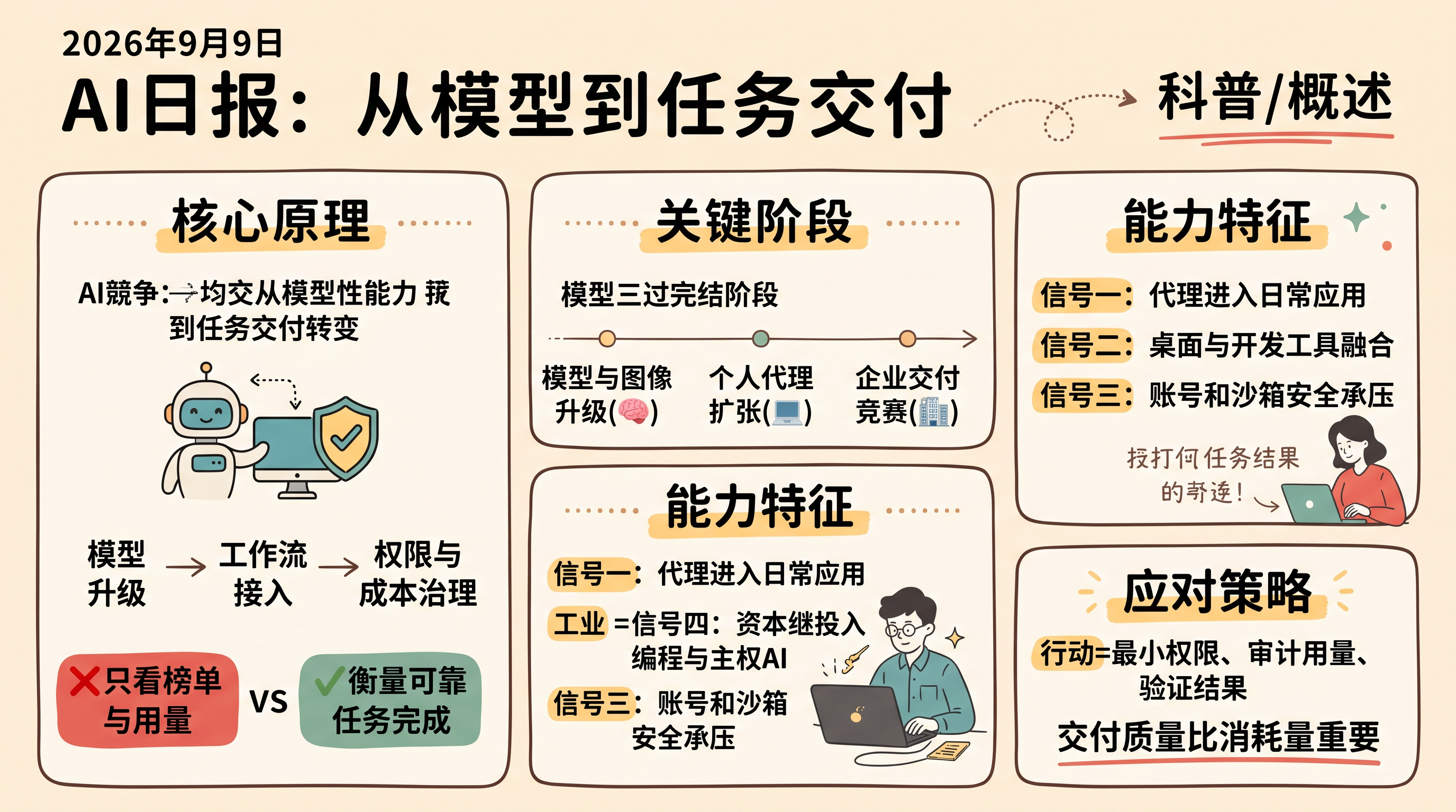 2026年9月9日AI日报中文信息图：从模型到任务交付