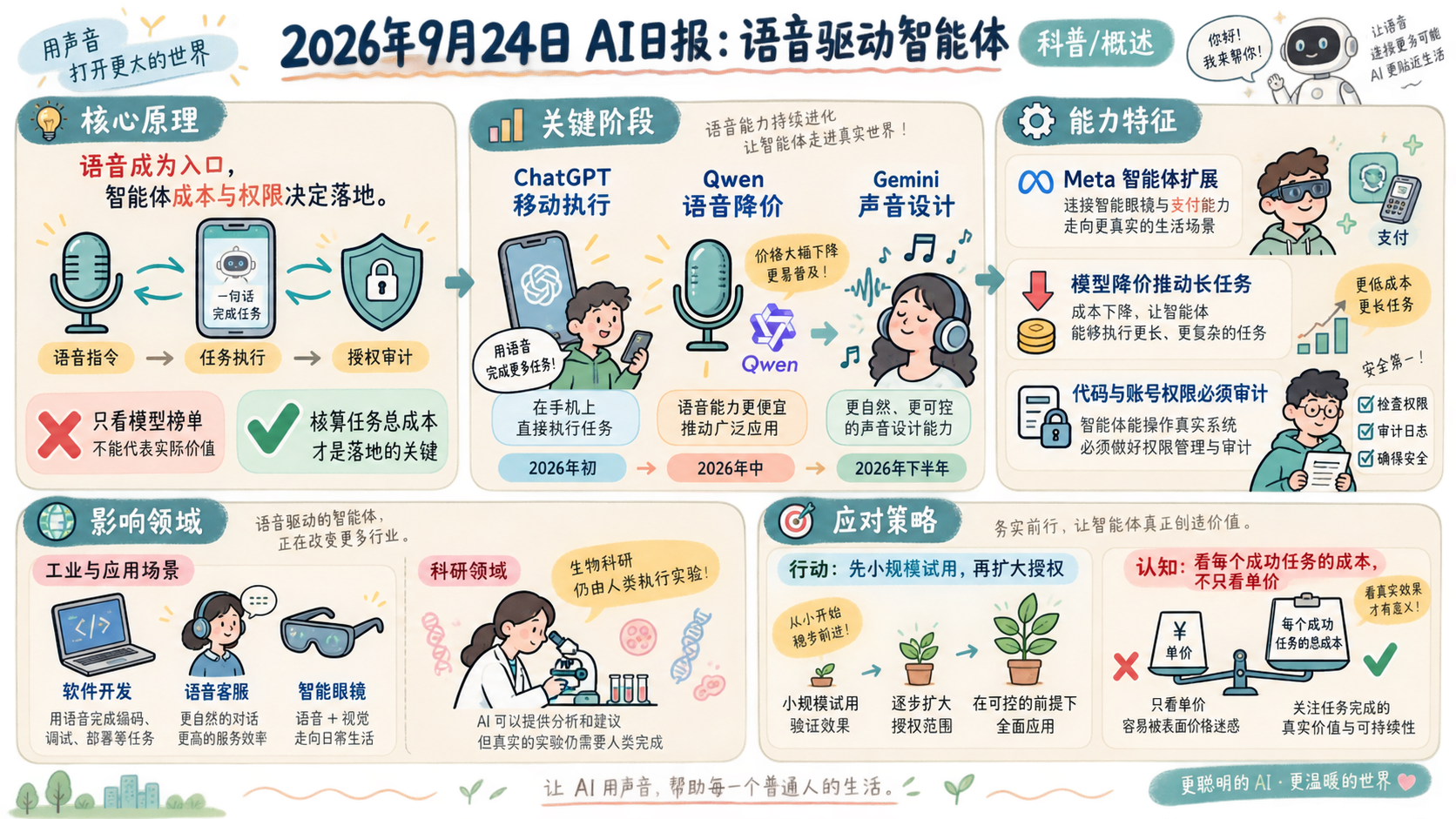 2026年9月24日AI日报：语音入口、任务成本与权限安全