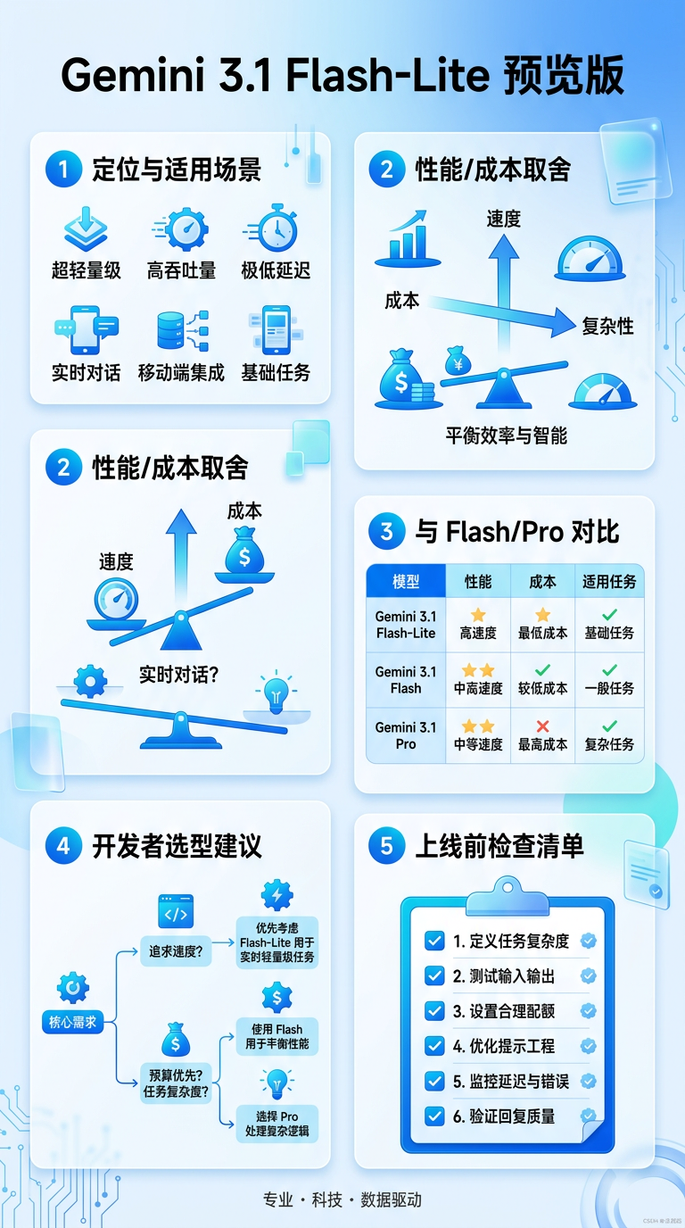 Gemini 3.1 Flash-Lite 预览版信息图